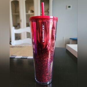 Starbucks Red Glitter Tumbler